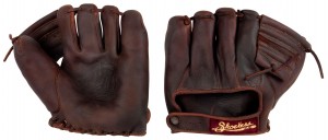 Photo Courtesy of Baseball express.  Early gloves, like this Shoeless Joe Collection glove from Baseball Express, mimicked the hand and were more for protection than strategy.